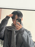 伯爵卓尔骆驼绒羊毛混纺双面呢大衣男中长款2024秋冬新款通勤男装外套 高级灰 XL (180) 实拍图