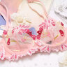 少女美屋内衣欧美刺绣网纱超薄款性感镂空无海绵纯欲文胸套装 3713 实拍图