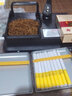 高端皮质金属烟盒保护套金属超薄20支装便携抗压防潮创意个性 黑色光板 9.7*9.4*1.8  80g 实拍图