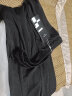FitonTon阔腿裤女夏季薄款垂感冰丝裤直筒显瘦裤子系带休闲宽松长裤FTX0011 黑色 （116-150斤） 实拍图
