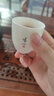 极素茶杯德化羊脂玉功夫茶具小茶杯白玉陶瓷泡茶杯子薄胎白酒杯带字禅意家用客厅个人品茗杯主人杯单杯 黑字凝香杯-修心 实拍图