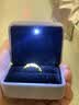 邦帛世 首饰盒Led发光高档戒指盒求婚婚礼对戒盒纪念日女神节礼物必备 LED发光戒指盒 实拍图