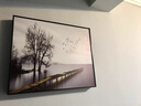 忆画大尺寸电表箱装饰画晶瓷画北欧抽象餐厅电闸箱挂画上翻配电箱遮挡画客厅现代简约弱电箱总开关 S款-石来运转【晶瓷画】  60*40cm拉丝亮钛金框可遮盖50*30电箱 实拍图