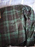 啄木鸟长袖衬衫男春秋季外套男士休闲上衣服男装青年潮流百搭格子衬衣男 CS1919墨绿格 2XL 实拍图