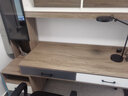 喆逢书桌书柜组合书架一体电脑桌台式轻奢现代简约书房卧室办公学习桌 慕斯胡桃书桌+左边柜子 总长160cm 实拍图