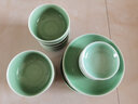 涵青堂青瓷餐具家用米饭碗哥窑创意冰裂纹罗汉碗 龙泉陶瓷纯色稀饭碗 弟窑梅子青5英寸10个 实拍图