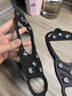 斐月伽防滑鞋套冰爪儿童成人登山户外雪地钉鞋钉徒步装备便携8齿雪爪 黑色8齿冰爪 【L码】39-44码一双 实拍图