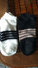 欧蓝薇雅（OULANWEIYA）少女士短袜子吸汗薄款春夏季短筒船袜学生条纹黑白情侣袜 2双（颜色随机发） 2双 均码 实拍图