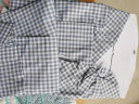 富绅夏装 纯棉短袖衬衫 液氨免烫男士格子衬衣男格纹男式 灰蓝格CF032517 39(170/88) 晒单实拍图
