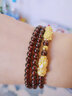 雅福莱珠宝（YAFUL JEWELRY）黄金貔貅转运珠手链3D硬金石榴石女士手镯足金999招财貔恘手串 貔貅戏金珠+三圈5MM优质石榴石 实拍图