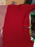 尚都比拉春季优雅时髦肩部镂空设计灯笼袖褶皱连衣裙女 酒红色 XL  晒单实拍图