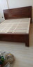 南宜（Nanyi）胡桃木实木床双人床现代中式简约经济型高箱储物床卧室家具8518 高箱床+1个床头柜 【普通橡胶木款】1.8*2.0米 实拍图