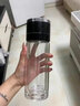 一键单手开盖玻璃保温杯水杯男士泡茶杯速开茶水分离车载水杯便携 280ml-黑色【双层隔热防摔】 实拍图