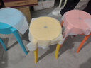 迈亚家具塑料凳子加厚家用餐桌高板凳现代简约时尚创意北欧方圆凳椅子 浅蓝色【加大加强版】 承重800斤 三张起拍 实拍图
