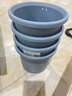 爱丽思（IRIS）花瓶彩色Deepot圆形月季铁线莲花盆园艺批发树脂花盆塑料盆 6号雾霾蓝【带托 实拍图