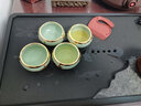 金镶玉金镶玉仿宋汝窑茶杯套装 家用镶嵌品茗杯主人杯茶碗套装功夫 四君子金镶玉汝窑茶杯套装 实拍图