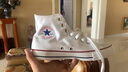 匡威（Converse）官方All Star经典帆布男女高帮休闲运动小白鞋101009 101009/白色 39.5 实拍图