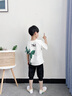 宇龙童话男童夏季套装儿童中大童洋气帅气男孩两件套韩版七分裤潮衣 白色短袖套装 130 码建议身高1.2米左右 实拍图