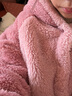 多妙屋儿童睡袍女童睡衣珊瑚绒秋冬加绒法兰绒家居服 99089粉色 140cm 实拍图