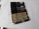 吴竹针管笔水彩防水勾线笔棕色灰色动漫绘画笔套装设计美术绘图线稿描边描线建筑速写漫画笔手绘用 黑色全套 ( 9支 ) 实拍图