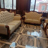 格澜帝尔（growdear）沙发 美式客厅真皮沙发组合欧式实木奢华雕刻沙发大户型别墅家具 1+2+3沙发组合（棕色皮） 大雕沙发（可换皮布颜色） 实拍图