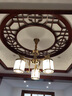 才人 新中式别墅客厅灯高端全铜中国风吊灯大气厚重挑高复式楼大厅灯 3头吊灯直径62cm(6786/3) 五福临门 实拍图