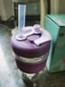 富光拾喜玻璃杯水杯女便携咖啡吸管杯可爱ins风高颜值花茶早餐牛奶杯子 紫色400ml【一杯双饮】 实拍图