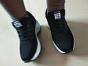 莱沙琼思 女鞋内增高春秋韩版板鞋学生运动增高鞋网面透气休闲旅游鞋子 1026秋季皮面黑色 39 实拍图