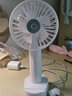 巴蒂尼 手持小风扇带喷雾制冷降温可调节usb接口可充电便携手拿电扇小型加湿器喷水学生宿舍抖音网红推荐 冰川白【三档调节+喷雾升级版】 实拍图
