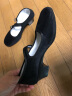 铁箭（TIEJIAN） 舞蹈鞋女民间鞋带跟广场舞鞋成人教师鞋新疆民族舞秧歌布老年鞋 黑色实跟 36 实拍图