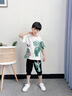 宇龙童话男童夏季套装儿童中大童洋气帅气男孩两件套韩版七分裤潮衣 白色短袖套装 130 码建议身高1.2米左右 实拍图