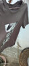 南极人短袖t恤男纯棉圆领韩版宽松大码半截袖青少年夏季印花休闲男士t恤 中灰/动漫 XXL( 建议150斤-170斤可穿 ) 实拍图