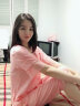 一米画纱仿真丝睡衣女春夏天冰丝短袖可外穿家居服两件套女士性感蕾丝套装 1761粉色 L【适合100-125斤】 实拍图