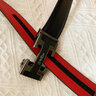 金利来（Goldlion）皮带男真皮自动扣男士商务时尚H扣裤带送情人节礼物头层牛皮腰带 本命年【外黑内红】 130cm 实拍图