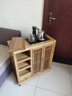 福运宝新中式实木茶水柜家用客厅现代简约茶水台办公室放烧水壶移动茶车茶水架酒店可放水桶多功能储物餐边柜 A款原木色长70cm*宽33cm*高70cm 实拍图