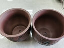 裕轩堂多肉花盆手绘陶瓷简约创意肉肉花盆带托盘花卉盆栽老桩紫砂花盆 紫砂0271黑 小 实拍图