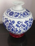 傲世景德镇陶瓷器青花瓷花瓶工艺品客厅摆件玄关办公室博古架装饰品 青花缠枝莲石榴瓶+底座+证书 实拍图