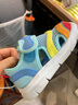 卡特兔儿童凉鞋夏季童鞋儿童学步鞋包头洞洞鞋毛毛虫运动鞋网面机能凉鞋 彩虹色 22 内长13.5cm 脚长12.5-13.0 实拍图