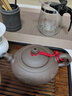 书雅宜兴紫砂壶全手工泡茶壶茶具大容量紫泥 扁竹段280ML 实拍图