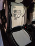布兰特 新款汽车坐垫四季通用汽车座套全包夏季冰丝拼皮革卡通刺绣座垫 时尚灰-标准版-头靠分体通用款 实拍图