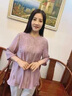 缇米媗母亲节妈妈夏套装七分袖t恤衬衫洋气绣花宽松中老年女大码两件套 粉色套装（上衣+黑色裤子）2151 L建议穿110斤以内 实拍图