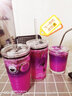 良工匠意吸管杯成人高颜值大容量刻度杯玻璃杯子牛奶咖啡杯可微波炉加热 圆形图案 黑色杯套 吸管礼包 实拍图