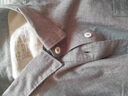 无印良品 MUJI 女式 新疆棉 轻量法兰绒 衬衫 W9AC506 灰色 M 实拍图