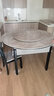 初屋 餐桌 实木岩板餐桌现代简约大理石餐桌椅组合可伸缩折叠吃饭桌子 1.35米黑灰色【12MM意大利灰】 一桌十椅 实拍图