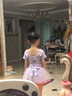 智友伴女童舞蹈服装儿童演出服夏季短袖公主蓬蓬裙跳舞练功表演服 Z7707紫色 130cm（适合身高120-130cm） 实拍图