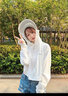 ALFB冰丝防晒衣女2023新款夏季紫外线长袖超薄外套骑车防晒服 360护面防晒衣-白色 实拍图