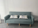卓芝 布艺沙发床客厅卧室组合家具北欧现代小户型出租房公寓折叠沙发 18号抹茶绿（科技布） 3人位(1.7米长*宽0.95米)配2抱枕 实拍图