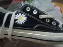 战澈低帮透气帆布鞋男女学生经典百搭板鞋潮流情侣休闲低邦运动鞋 经典黑 36 实拍图