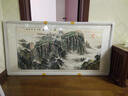 迅典泰山日出国画山水画客厅装饰画办公室挂画风水靠山沙发背景墙字画 b款泰山日出 实木带框83*163厘米 实拍图