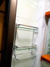杰沙朗太空铝浴室置物架卫生间玻璃置物架打孔毛巾架壁挂 1502双层双杆 410MM 实拍图